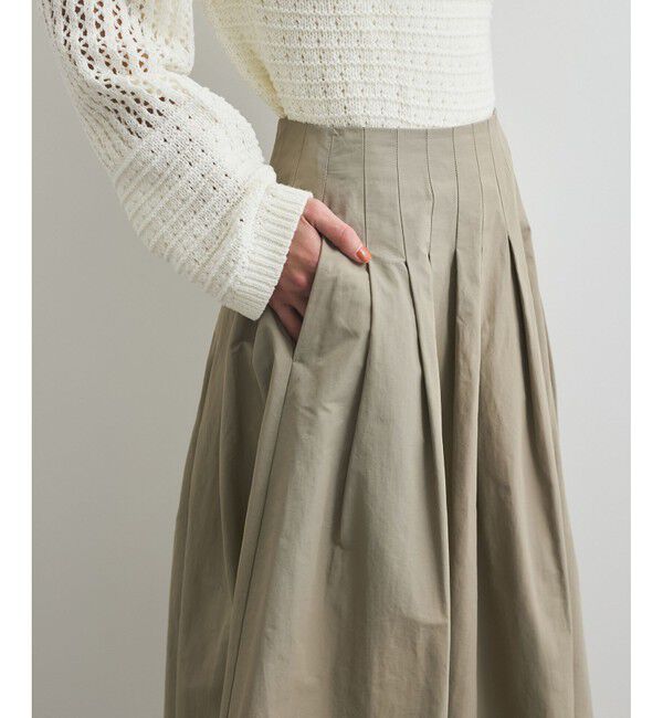 VIS「【洗える】タックプリーツフレアスカート」|スカート|