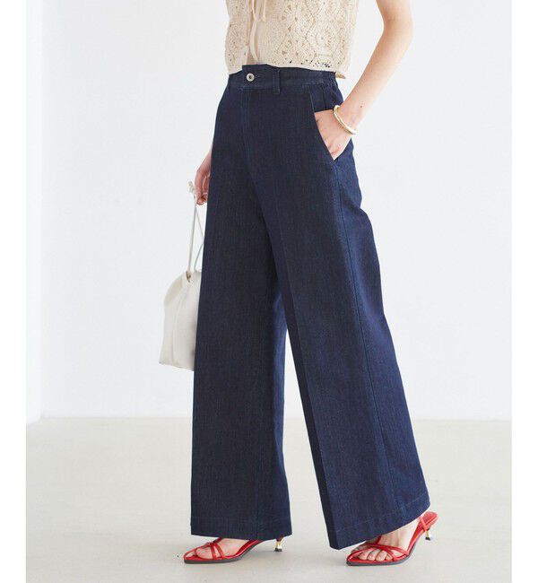 VIS「グリッターワイドデニムパンツ」|デニム|