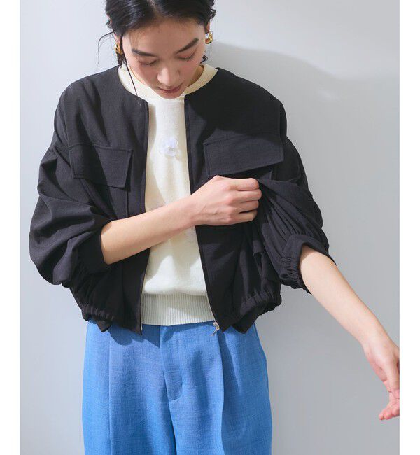 VIS「【WEB限定】気流染めリネンライクダブルポケットブルゾン【防シワ/UVケア/接触冷感/洗える】」|ブルゾン・スタジャン|スミクロ(05)