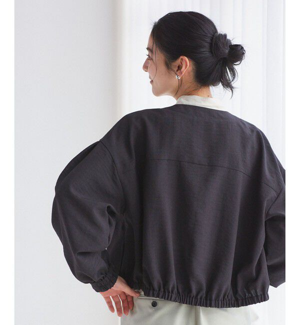 VIS「【WEB限定】気流染めリネンライクダブルポケットブルゾン【防シワ/UVケア/接触冷感/洗える】」|ブルゾン・スタジャン|