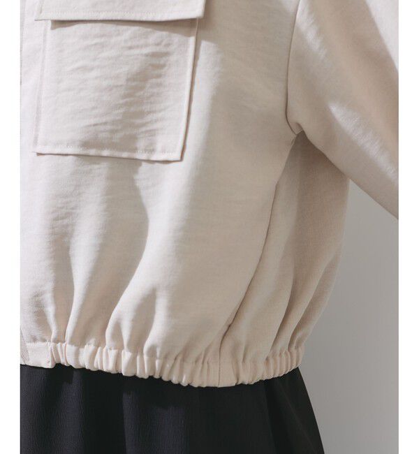 VIS「【WEB限定】気流染めリネンライクダブルポケットブルゾン【防シワ/UVケア/接触冷感/洗える】」|ブルゾン・スタジャン|