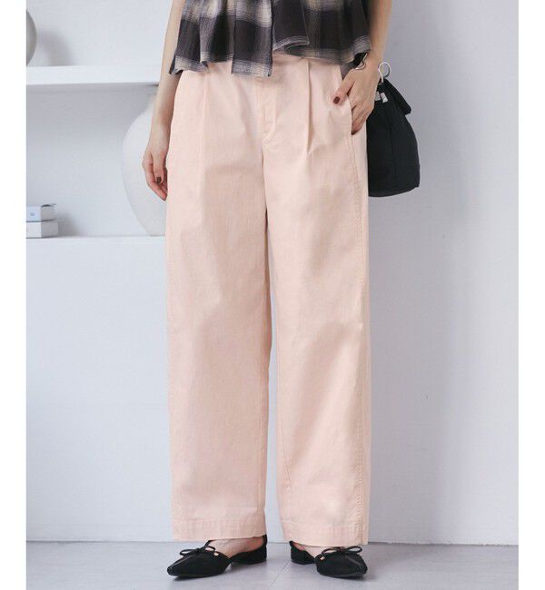 VIS「バレルシルエットコットンパンツ」|チノ|