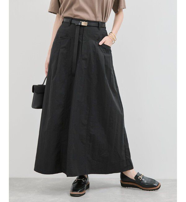 VIS「ウエスト切替デザインフレアスカート」|スカート|