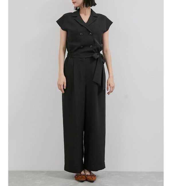 VIS「エアタン加工リラックスロンパース」|オールインワン|