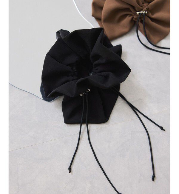 VIS「ドロストシュシュ」|ヘアゴム・シュシュ|ブラック(01)