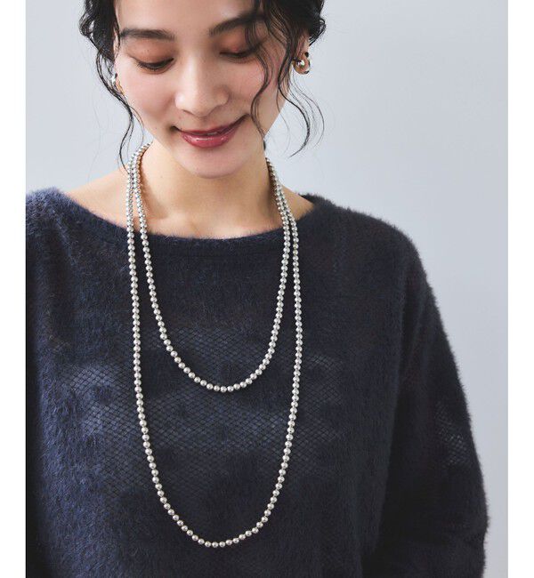 VIS「ロングパールネックレス」|ネックレス|シルバー(93)