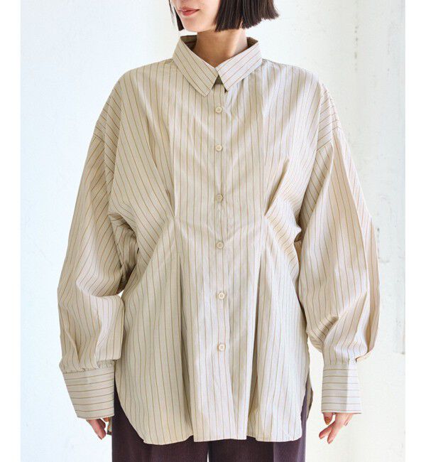 VIS「【WEB/一部店舗限定】ウエストタックオーバーサイズシャツ」|シャツ・ブラウス|
