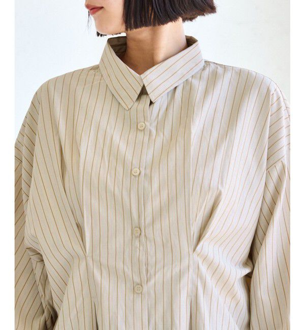 VIS「【WEB/一部店舗限定】ウエストタックオーバーサイズシャツ」|シャツ・ブラウス|