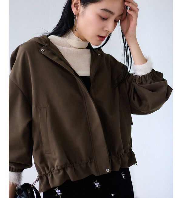 VIS「【WEB限定】バックフリルライトフードブルゾン」|ブルゾン・スタジャン|