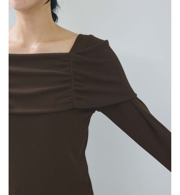 VIS「テレコオフショルダーロングスリーブプルオーバー」|Tシャツ・カットソー|