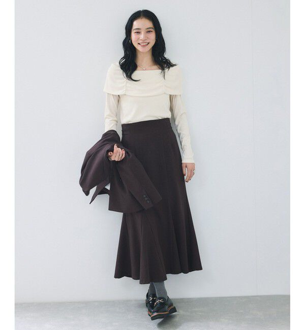 VIS「テレコオフショルダーロングスリーブプルオーバー」|Tシャツ・カットソー|