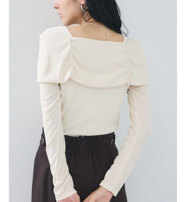 VIS「テレコオフショルダーロングスリーブプルオーバー」|Tシャツ・カットソー|