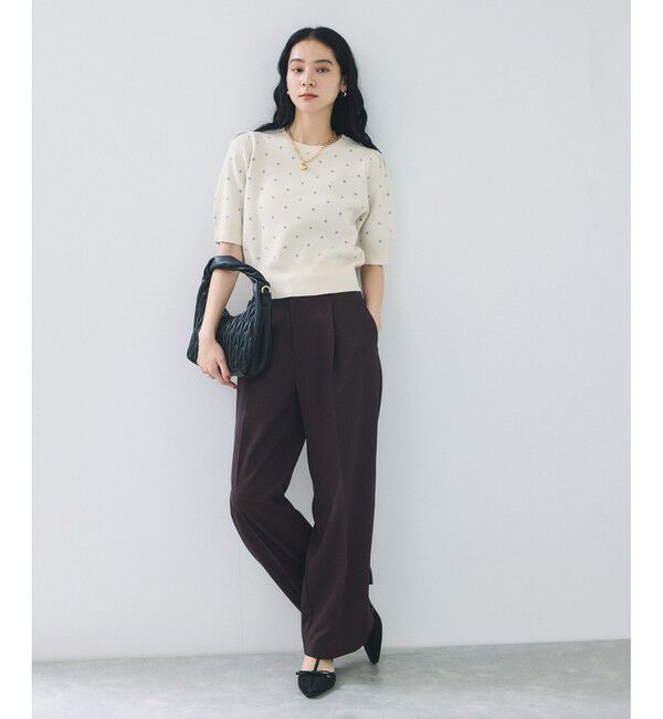 VIS「ドットジャガードニット」|ニット・セーター|