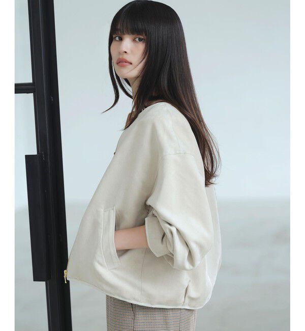 VIS「合皮パイピングキルトアソートブルゾン」|ブルゾン・スタジャン|