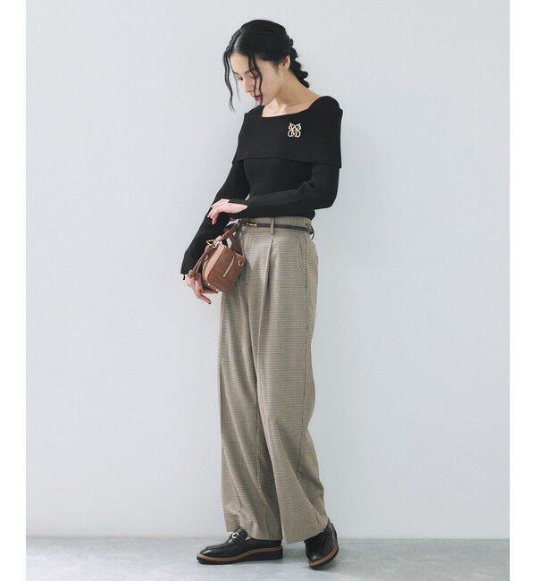 VIS「オフショルダーモチモチリブニット」|ニット・セーター|