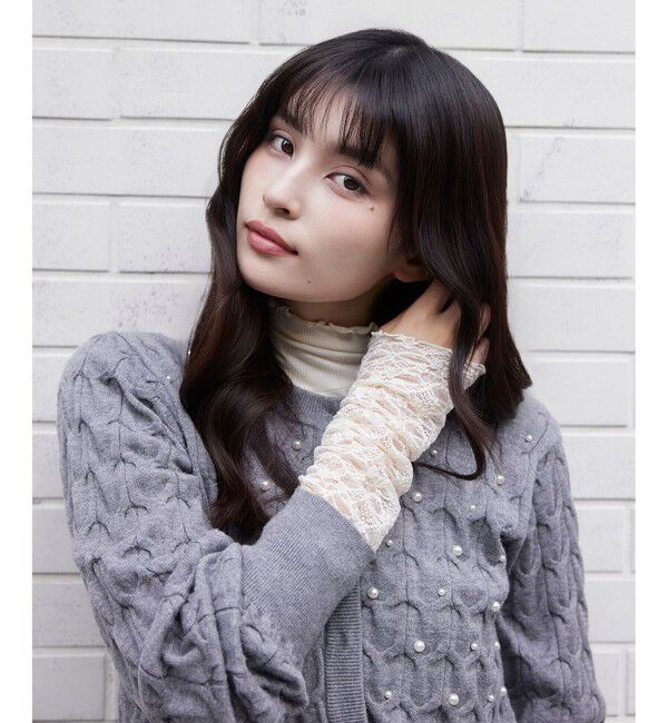 VIS「袖クシュクシュハイネックテレコインナープルオーバー/静電気防止・イージーケア」|Tシャツ・カットソー|