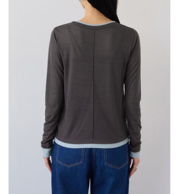 VIS「配色レイヤードシアーロンT」|Tシャツ・カットソー|