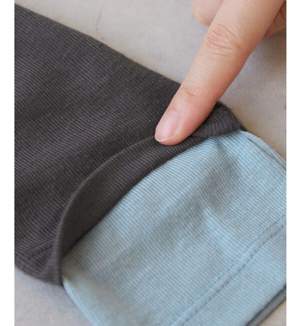 VIS「配色レイヤードシアーロンT」|Tシャツ・カットソー|