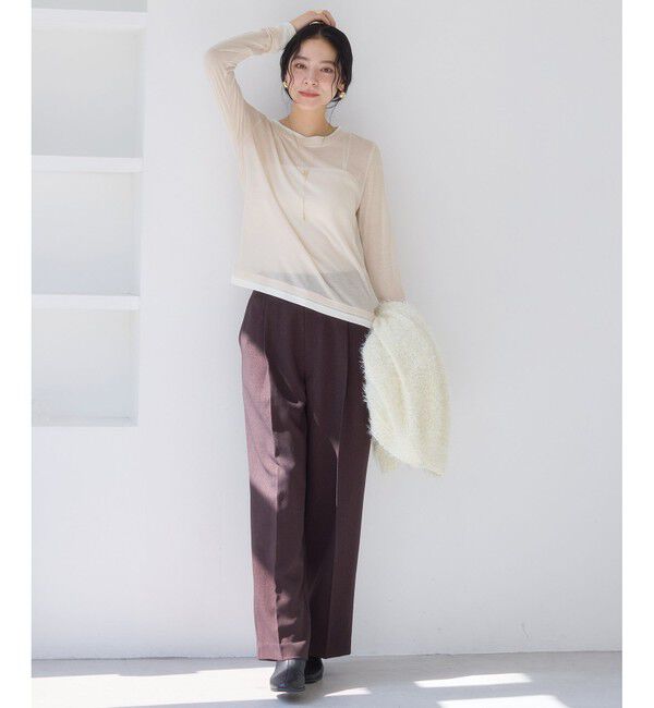 VIS「配色レイヤードシアーロンT」|Tシャツ・カットソー|