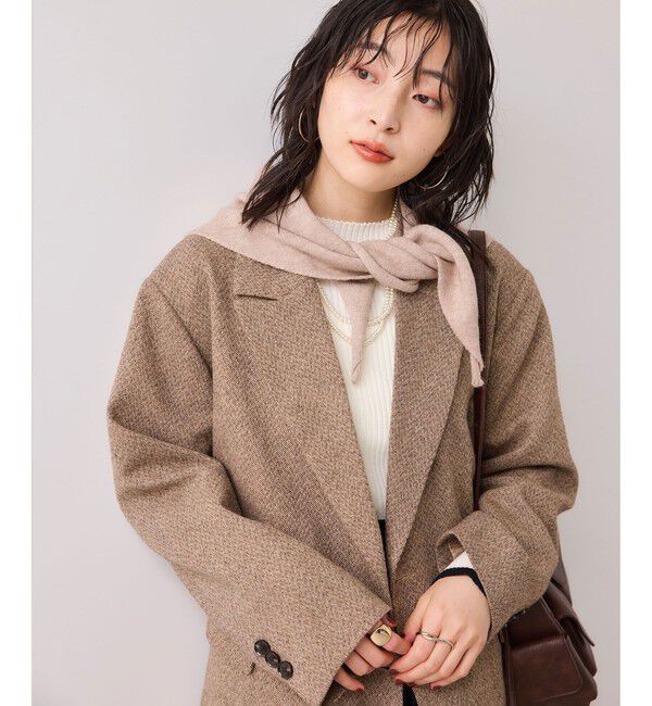 VIS「スリーブ釦アクセントリブニット/静電気防止」|ニット・セーター|