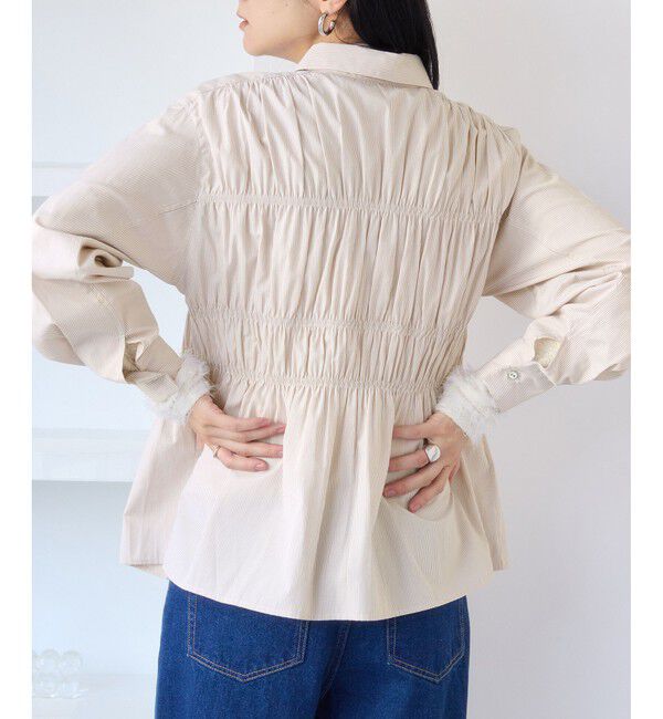 VIS「シャーリングデザインシャツ」|シャツ・ブラウス|
