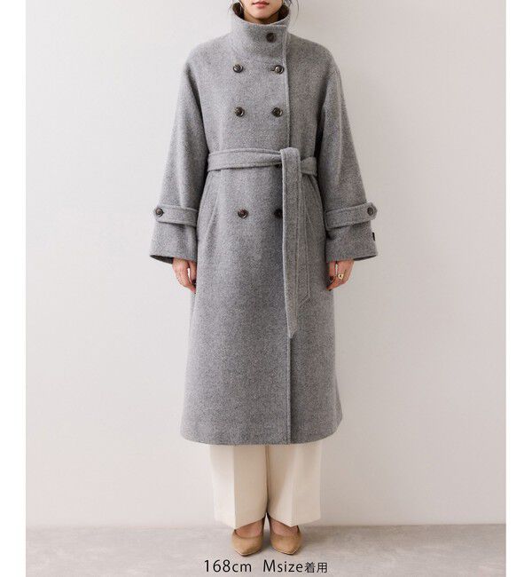 VIS「尾州シャギースタンドカラーロングコート/静電気防止・WEB限定PS・TMサイズ」|その他|