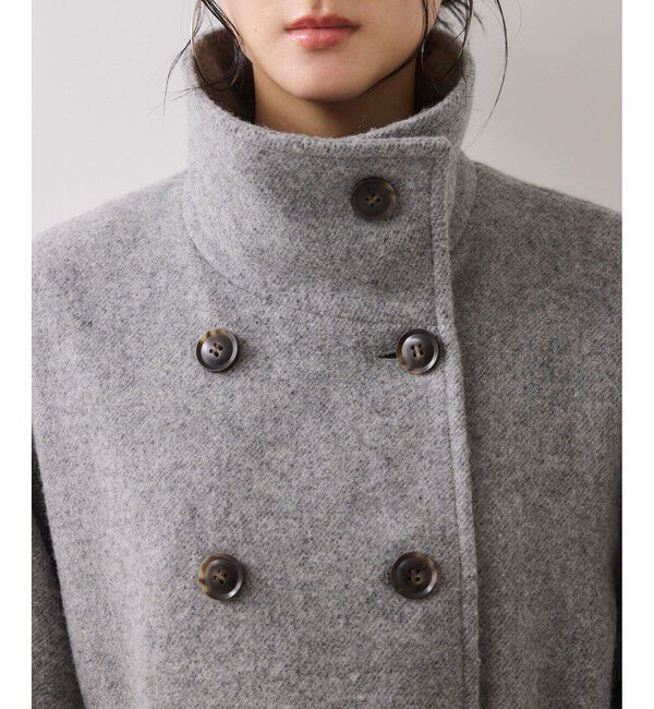 VIS「尾州シャギースタンドカラーロングコート/静電気防止・WEB限定PS・TMサイズ」|その他|