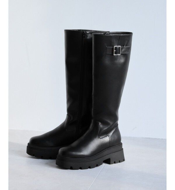 VIS「サイドバックルタンクソールロングブーツ」|ロングブーツ|