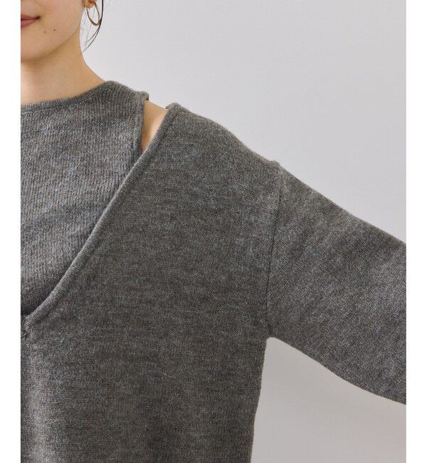 VIS「【WEB限定】アンサンブル風Vネックニット」|ニット・セーター|