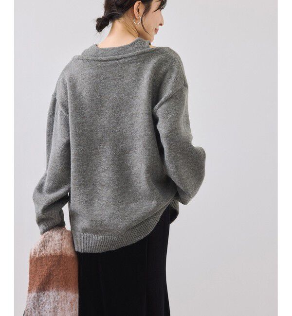 VIS「【WEB限定】アンサンブル風Vネックニット」|ニット・セーター|