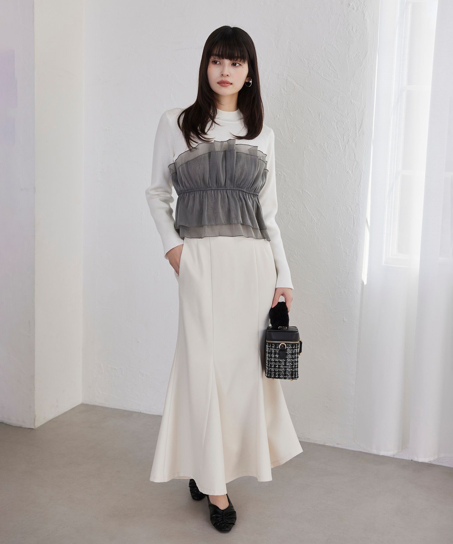 VIS「ビスチェドッキングニットプルオーバー/セットアップ対応」|ニット・セーター|