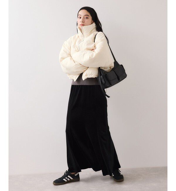 VIS「【WEB限定】軽くてあたたかいパディングショートボリューム中綿ブルゾン」|ブルゾン・スタジャン|