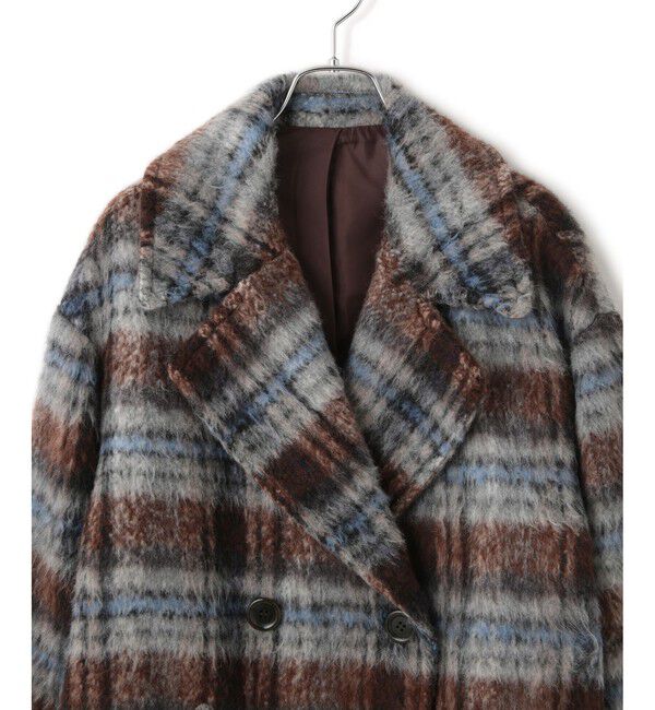 VIS「【WEB限定】シャギーミディ丈Pコート」|ピーコート|