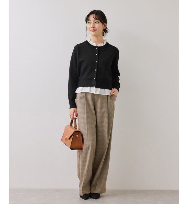 VIS「フリル襟ドッキングニットカーディガントップス」|ニット・セーター|