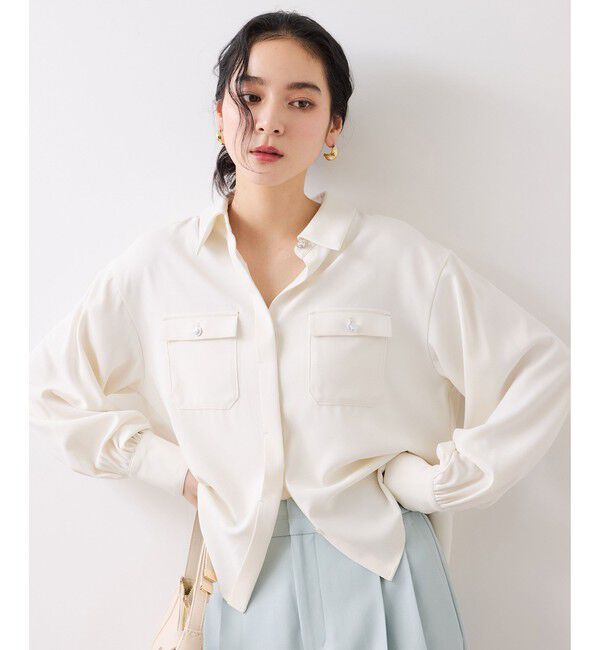 VIS「メタル釦シャツブラウス/イージーケア」|シャツ・ブラウス|