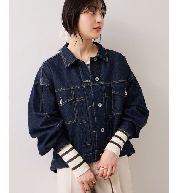 VIS「ボリュームスリーブデニムジャケット/Gジャン」|デニムジャケット|