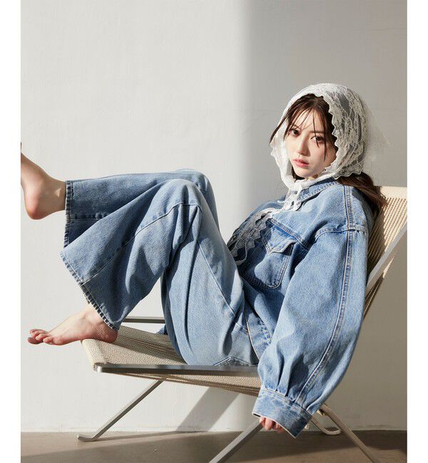 VIS「ボリュームスリーブデニムジャケット/Gジャン」|デニムジャケット|