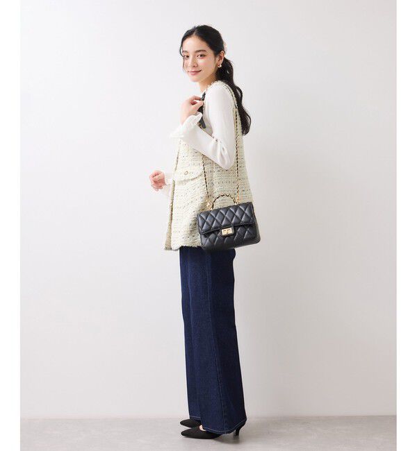 VIS「【WEB限定】ノーカラーツイードジレ」|ベスト・ジレ|