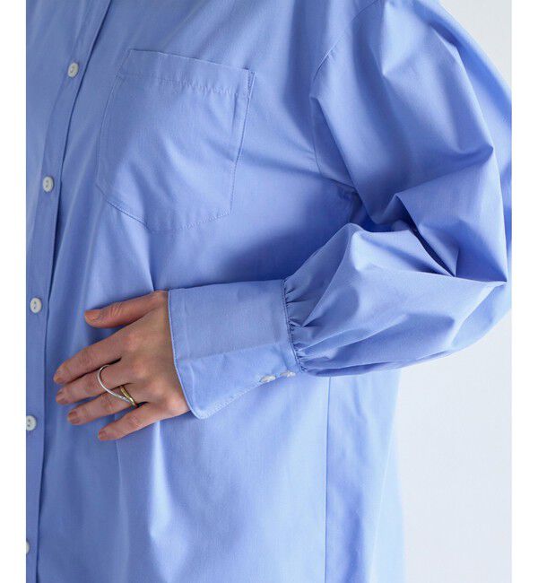 VIS「襟レース付きミニ丈シャツワンピ」|ワンピース|