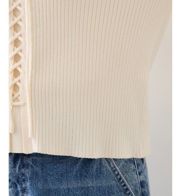 VIS「レースアップリブニット」|ニット・セーター|