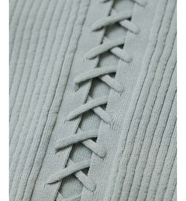 VIS「レースアップリブニット」|ニット・セーター|