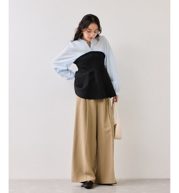 VIS「さっと履けるVカットバブーシュパンプス/2WAY」|パンプス|