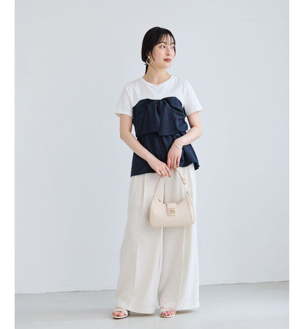 VIS「美easyリネンライクリボンビスチェトップス/イージーケア・接触冷感・セットアップ対応」|Tシャツ・カットソー|