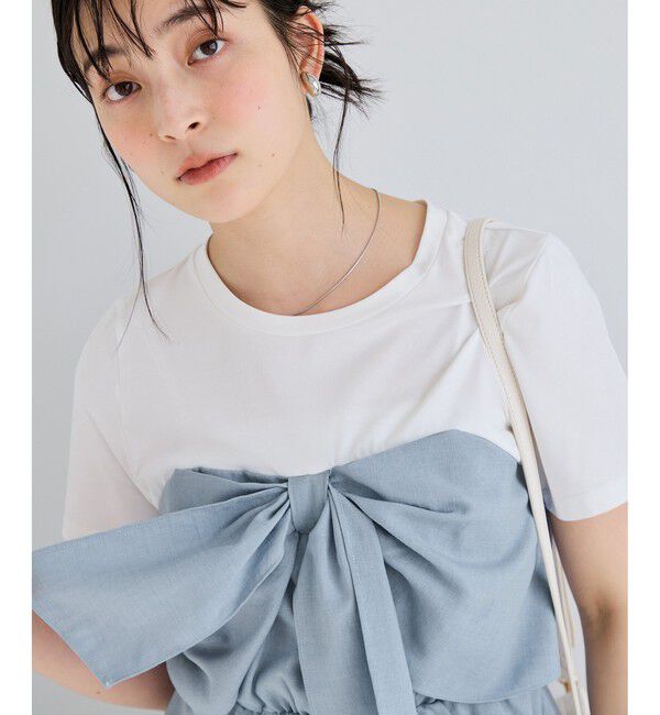 VIS「美easyリネンライクリボンビスチェトップス/イージーケア・接触冷感・セットアップ対応」|Tシャツ・カットソー|