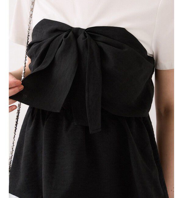 VIS「美easyリネンライクリボンビスチェトップス/イージーケア・接触冷感・セットアップ対応」|Tシャツ・カットソー|