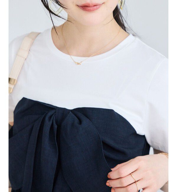 VIS「美easyリネンライクリボンビスチェトップス/イージーケア・接触冷感・セットアップ対応」|Tシャツ・カットソー|