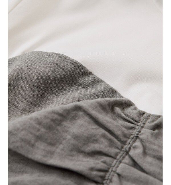 VIS「【WEB限定】美easyリネンライクシャーリングビスチェドッキングトップス/イージーケア・接触冷感」|Tシャツ・カットソー|