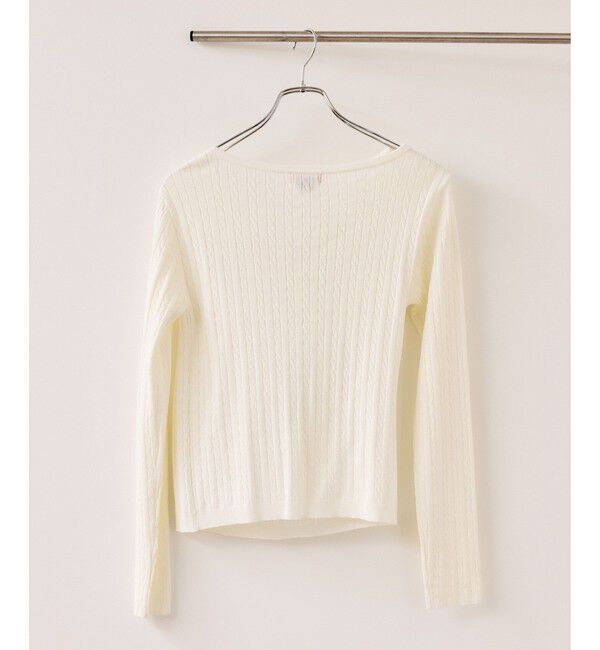 VIS「【POLO BCS】VIS別注ケーブルドレープトップス」|ニット・セーター|