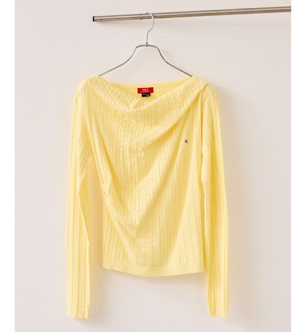 VIS「【POLO BCS】VIS別注ケーブルドレープトップス」|ニット・セーター|