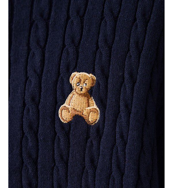 VIS「【POLO BCS】VIS別注ミニケーブルノーカラーカーディガン」|カーディガン|